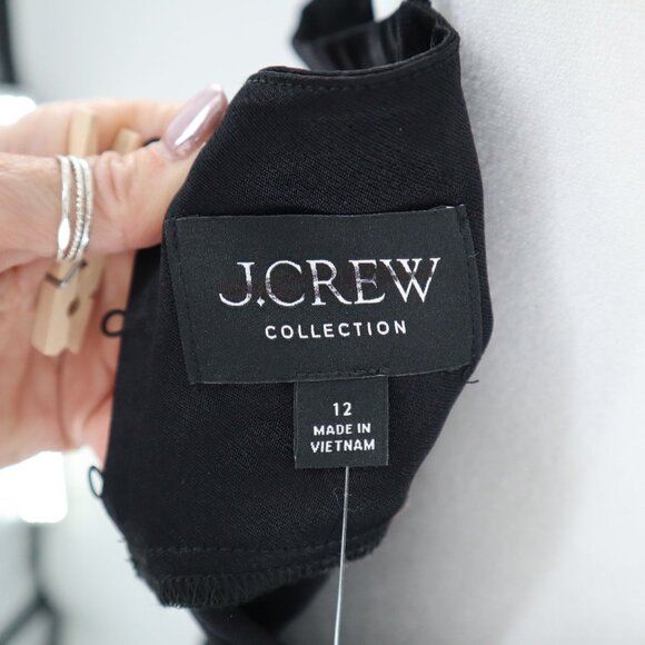 J. Crew Full Length Dress Womens Black Evening Wear Black Tie Galas Formal NWD - Picture 2 of 14